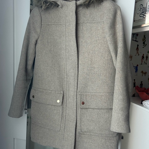 J Crew Oat Wool Blend Parka - Picture 2 of 6